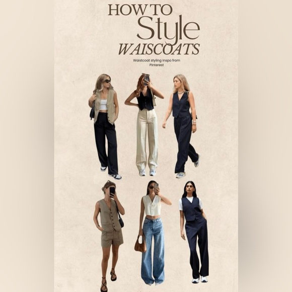 Vintage Gray Sleeveless Fitted Waistcoat Vest - Picture 2 of 15